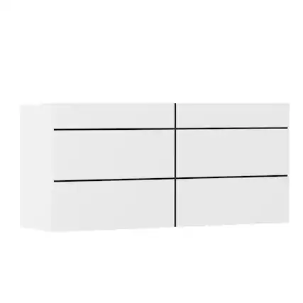 Front. Famapy - Famapy Minimalist Café Reception Desk: Streamlined Design for Organized, Welcoming Service Areas - White.