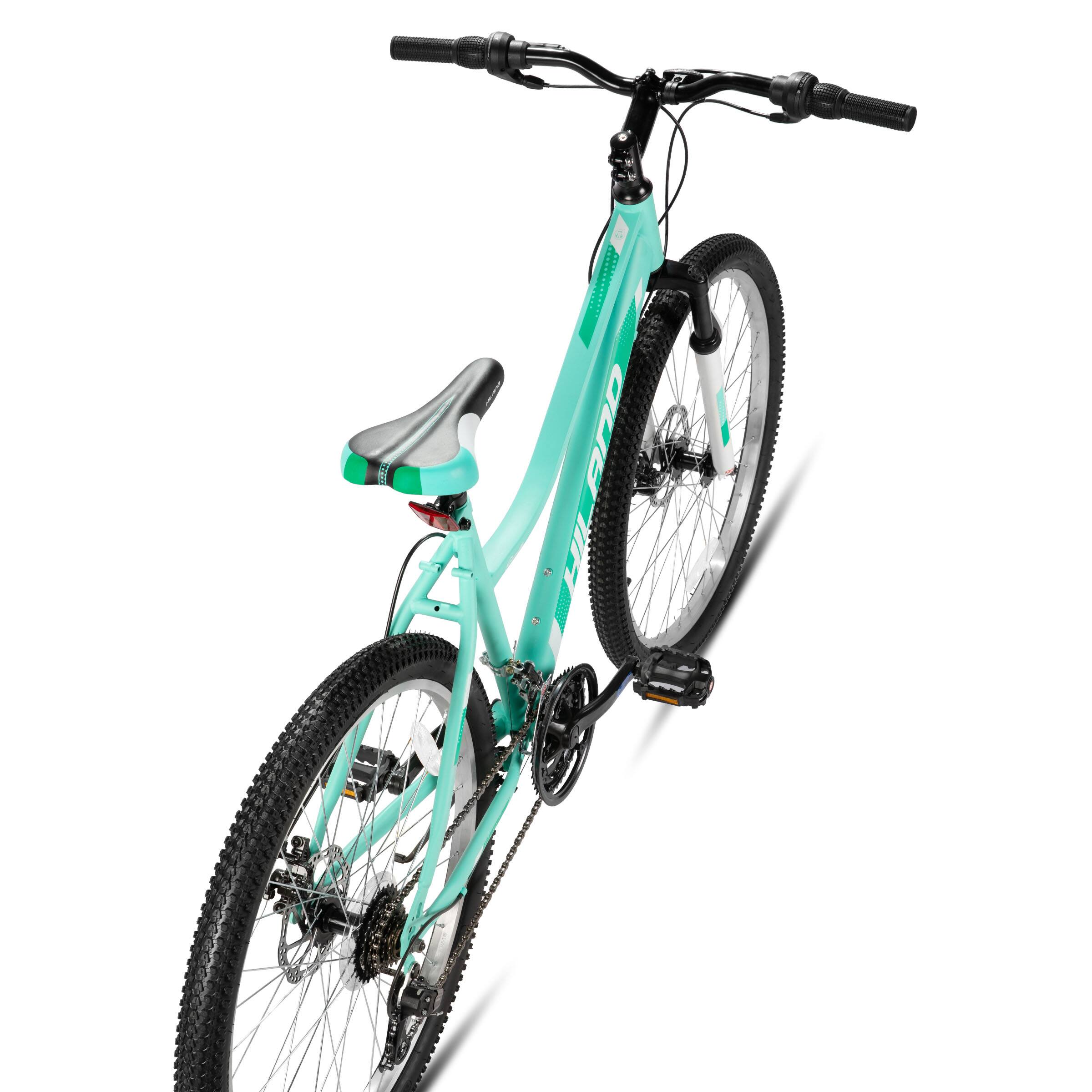 Alt View 3. HILAND - HILAND 26 Inch Womens Mountain Bike with 18-Speed, Step-Through Frame, Suspension Fork MTB Bicycle for Adult Green - Green.