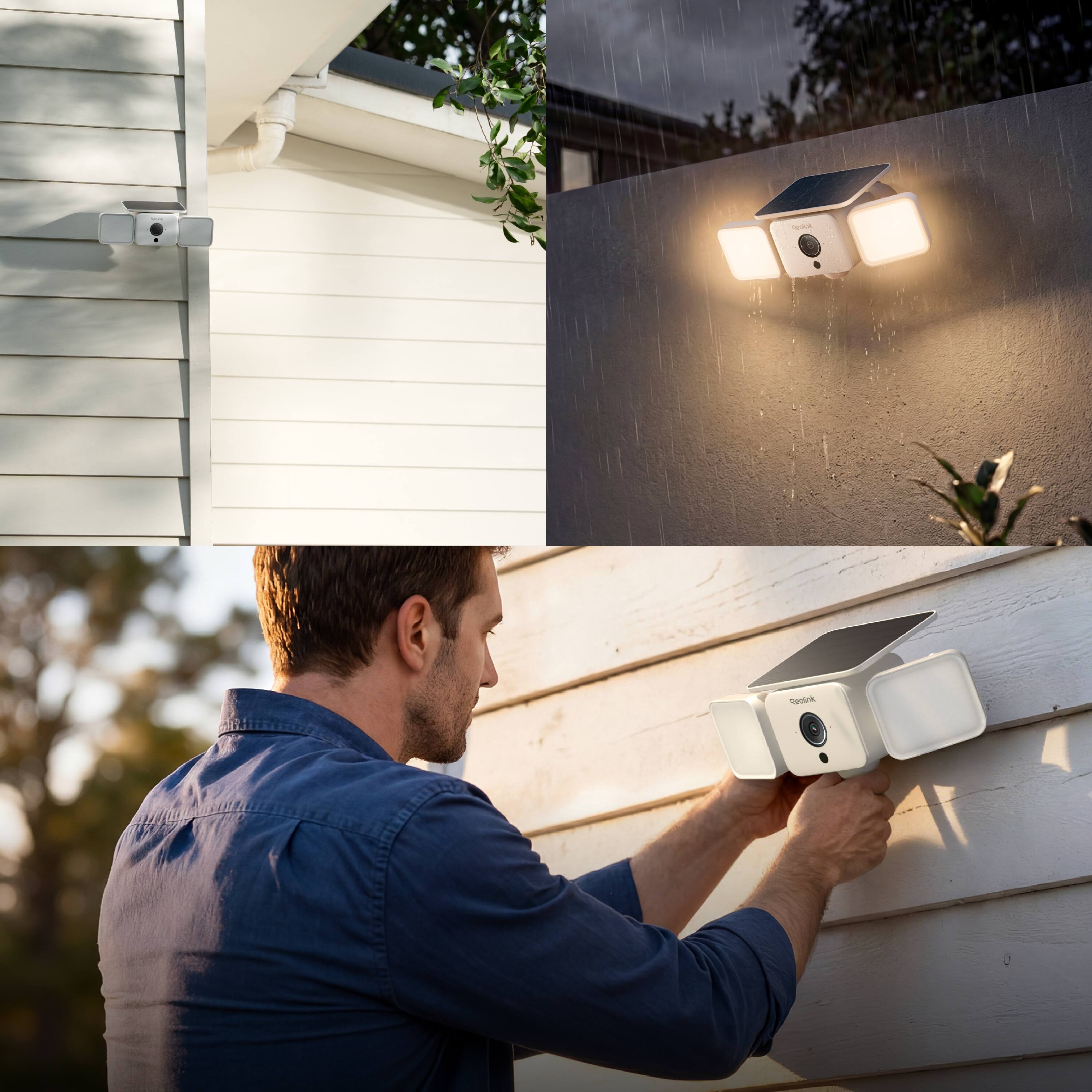 Alt View 7. Reolink - F310B Outdoor Smart 2K 4MP Solar Security Floodlight Wireless Wi-Fi Ultra-Wide Camera, Adaptive Lighting, 1000 Lumens - White.