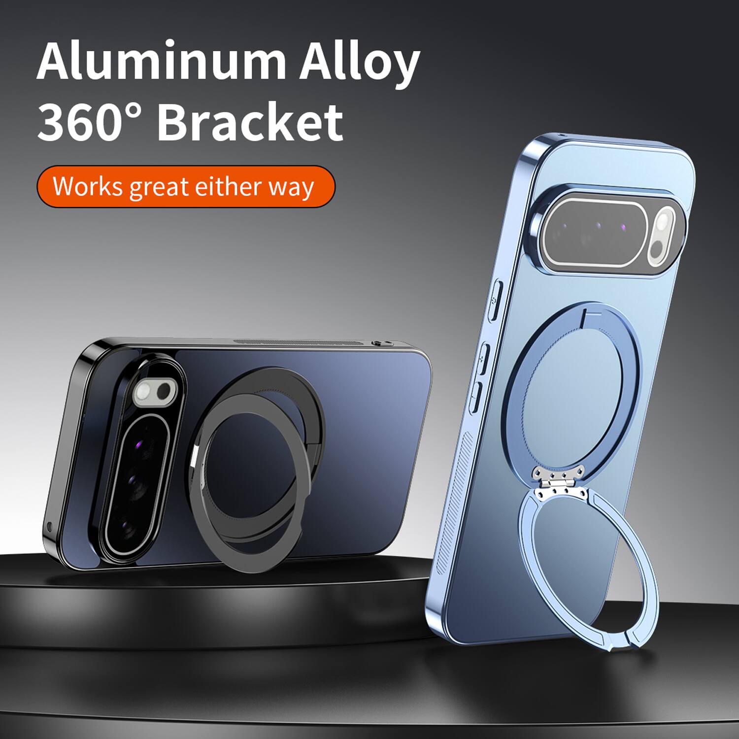 Aluminum Alloy 360° Bracket  
Works great either way