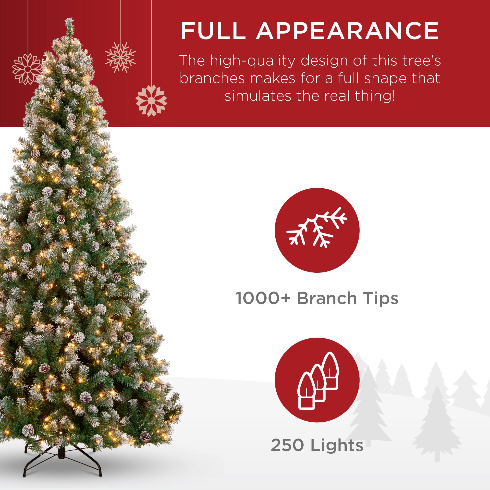 FULL APPEARANCE

The high-quality design of this tree's branches makes for a full shape that simulates the real thing!

1000+ Branch Tips

250 Lights