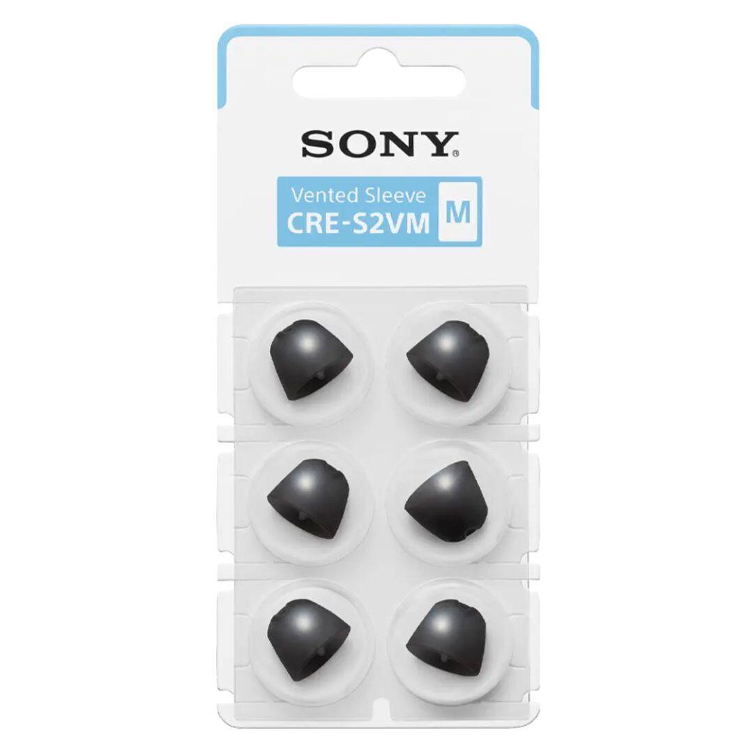 Sony - CRES2VM Vented Medium 3 Pair Sleeve for C20 OTC Hearing Aid - Black