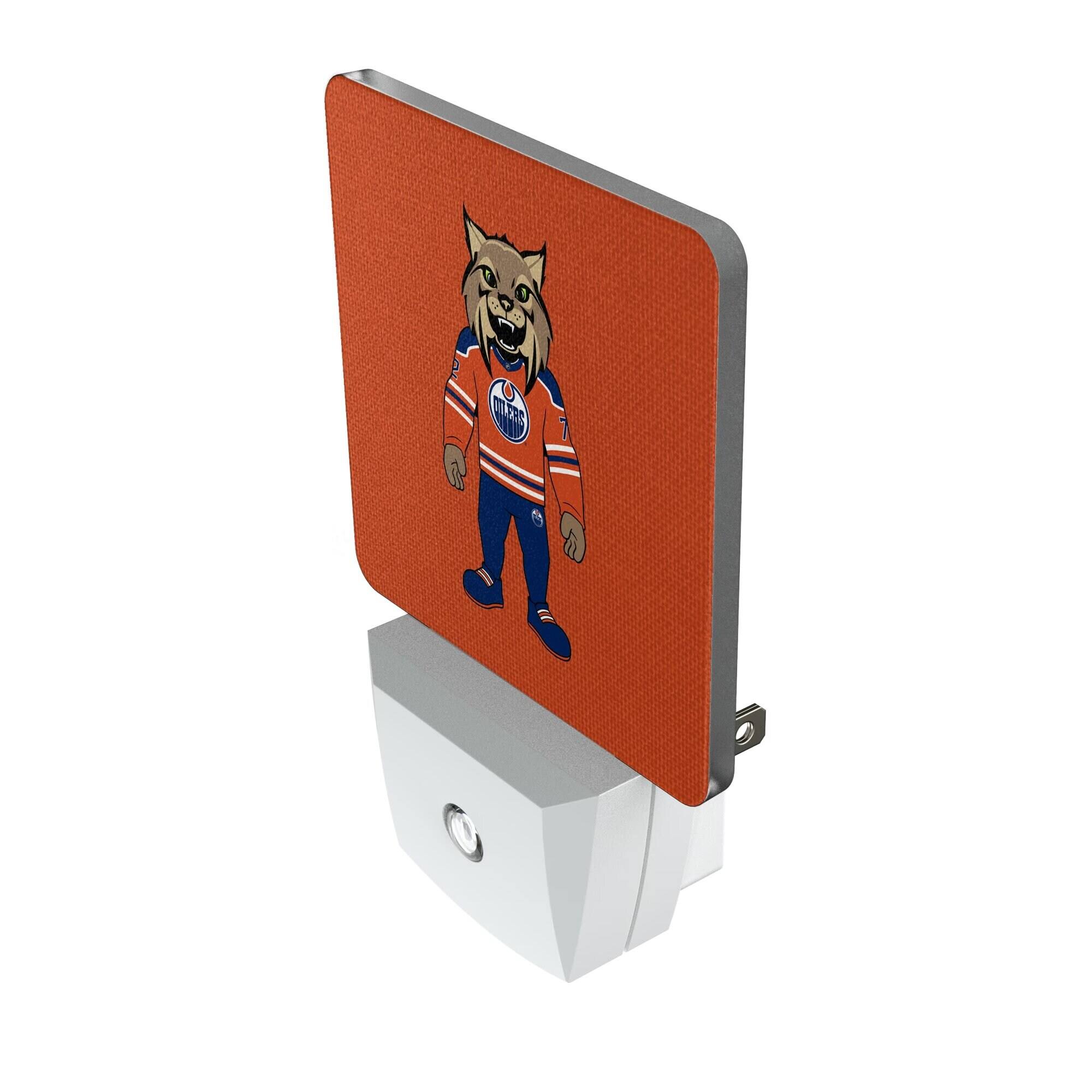 Alt View 1. Keyscaper - Edmonton Oilers 2-Pack Solid Design Mascot Nightlight Set - White.