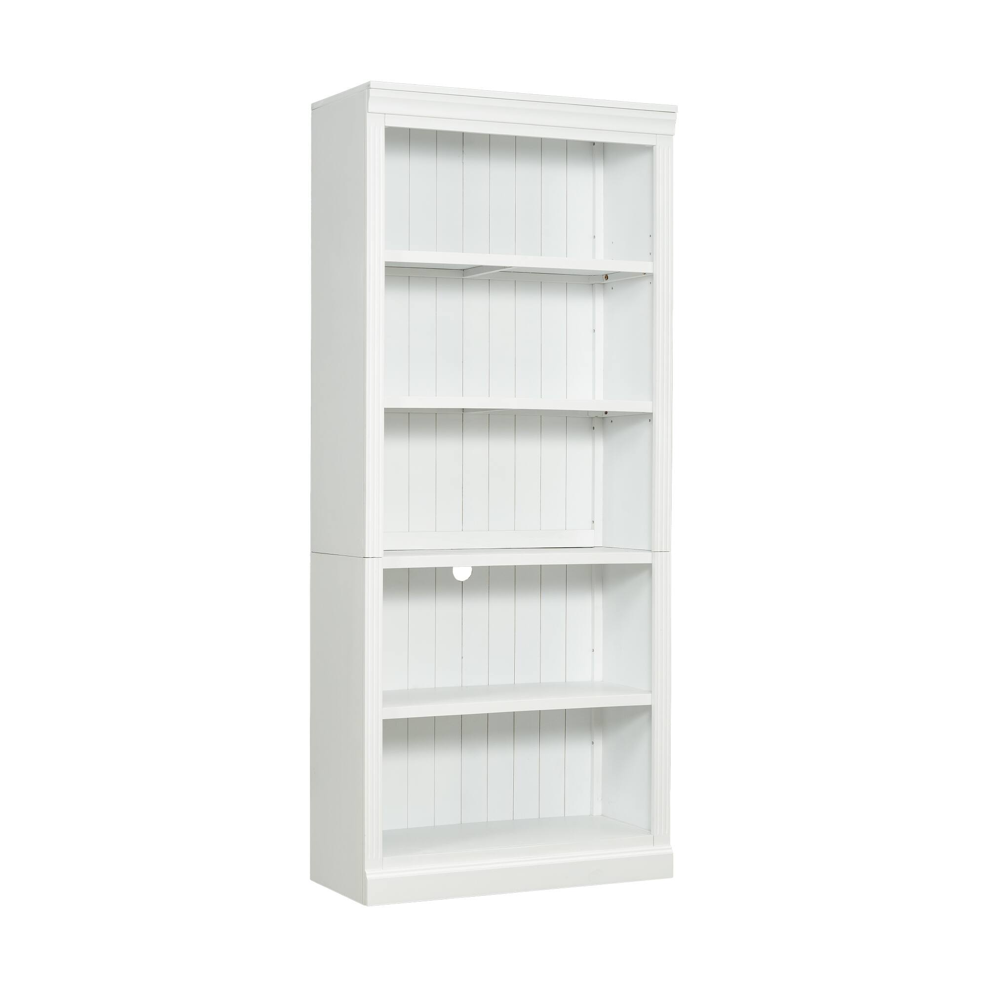 Alt View 5. APRILSOUL - 83 Tall Wood Bookcase 5 Tier Adjustable Shelves White Living Room Home Office - White.