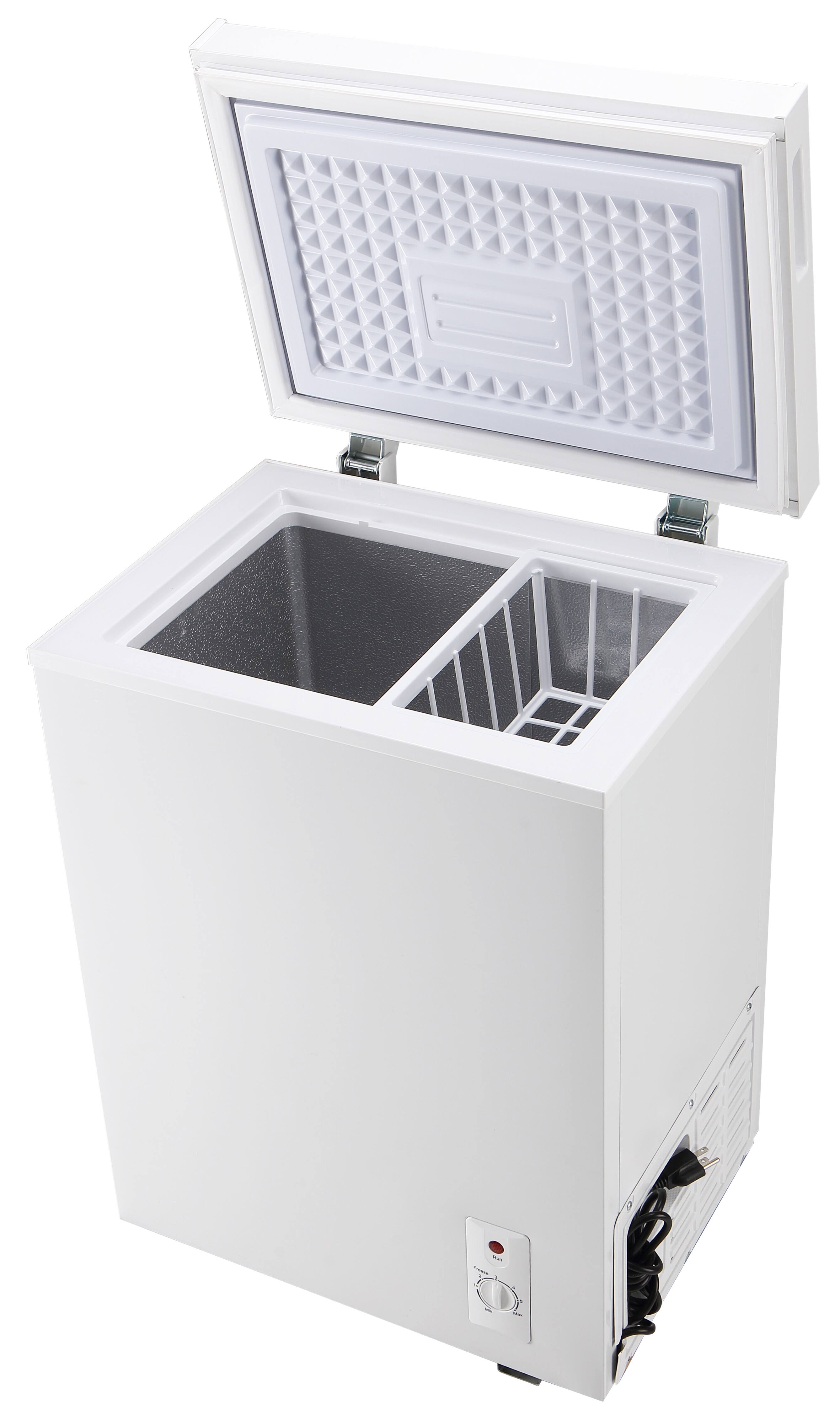 Alt View 8. Loheer - Compact 2.5 Cu. Ft. Chest Freezer - Adjustable Thermostat, Deep Freeze to -0.4°F, Removable Basket - WHITE.