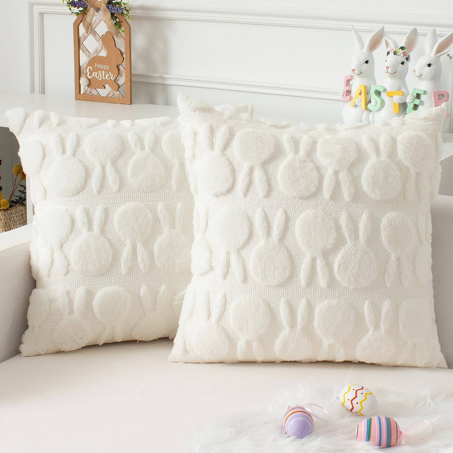 Easter Cream White-18" x 18" (Pack of 2)