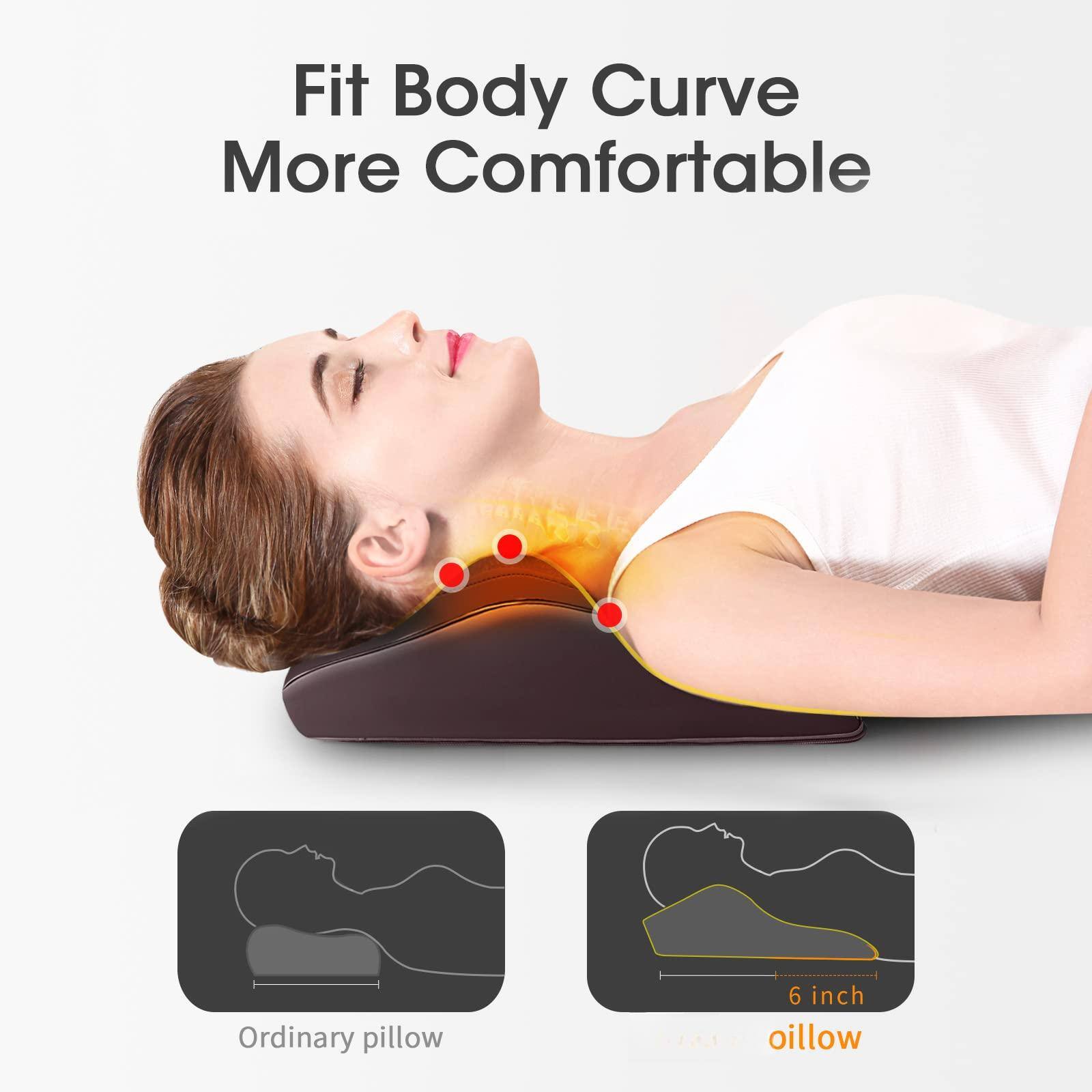 Fit Body Curve  
More Comfortable  

Ordinary pillow  

6 inch oillow