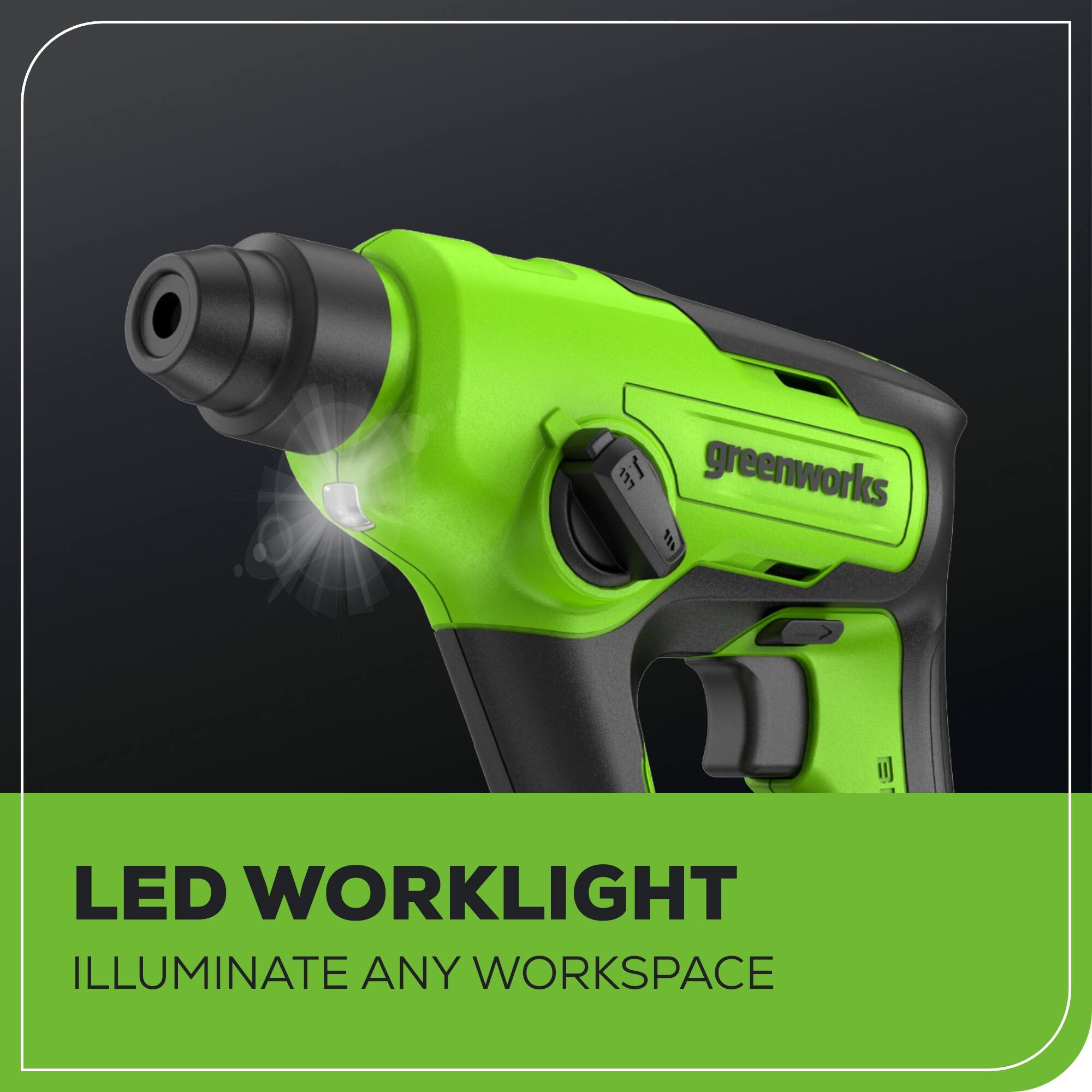 greenworks 11 LED WORKLIGHT ILLUMINATE ANY WORKSPACE