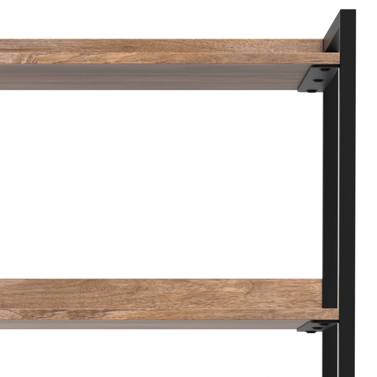 Alt View 6. Simpli Home - Kelsey 74 inch Tall Solid Mango Wood Large Bookshelf with Cabinet in Natural - Natural.