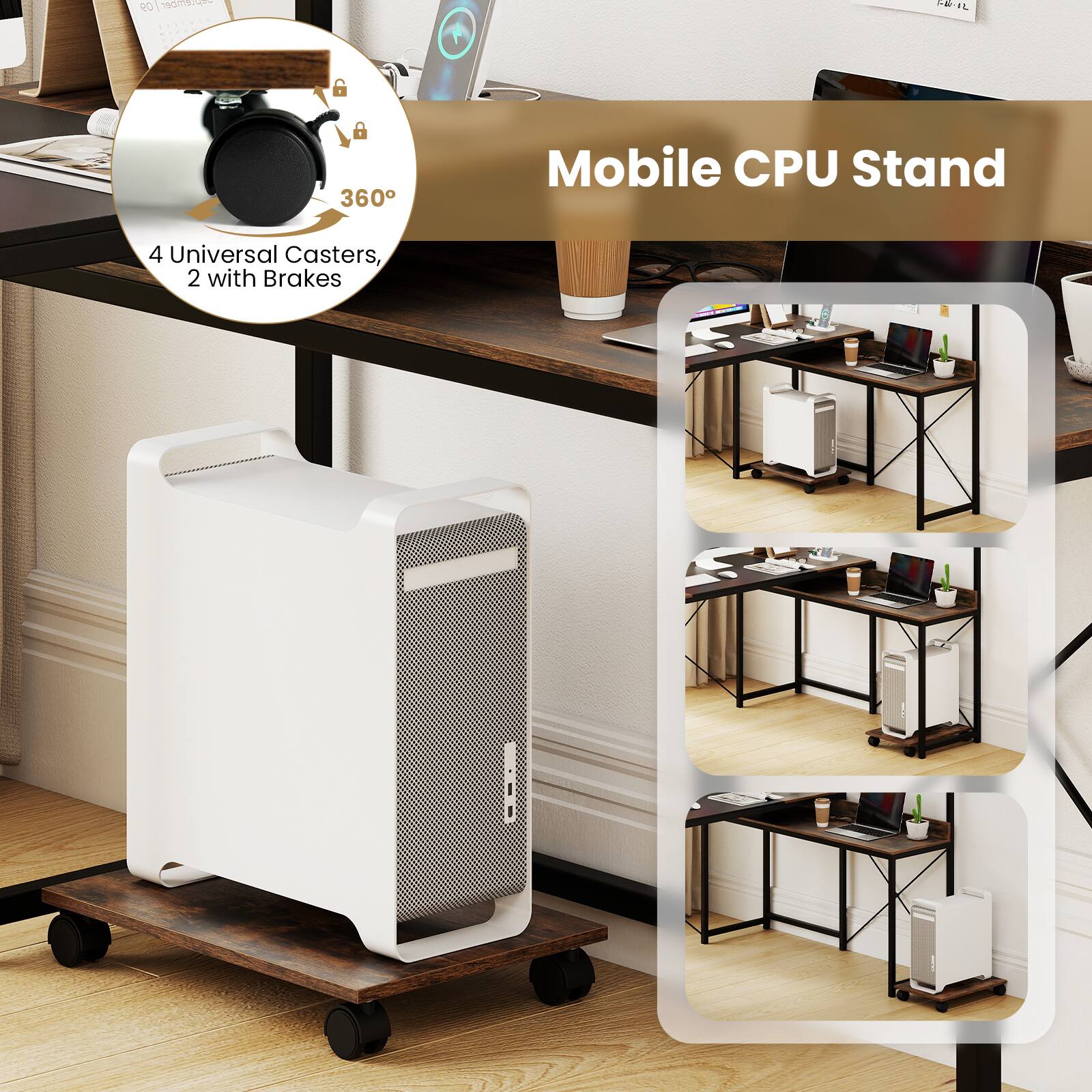 6 1500100 FIL FA EL 6 a 360 Mobile CPU Stand 4 Universal Casters, 2 with Brakes

Mobile CPU Stand

4 Universal Casters, 2 with Brakes