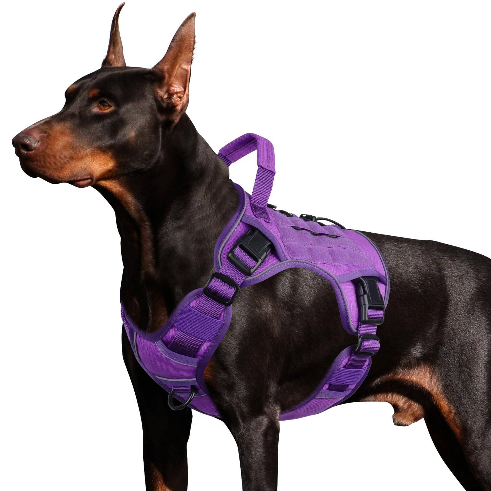 Alt View 1. Paradigms Interiors - Dog Harness For Dogs No Pull With Handle Reflective K9 Shepherd Big Size Vest Walking - Green-XXL: 110-160 lbs (Chest:36-43",Neck:26-37").