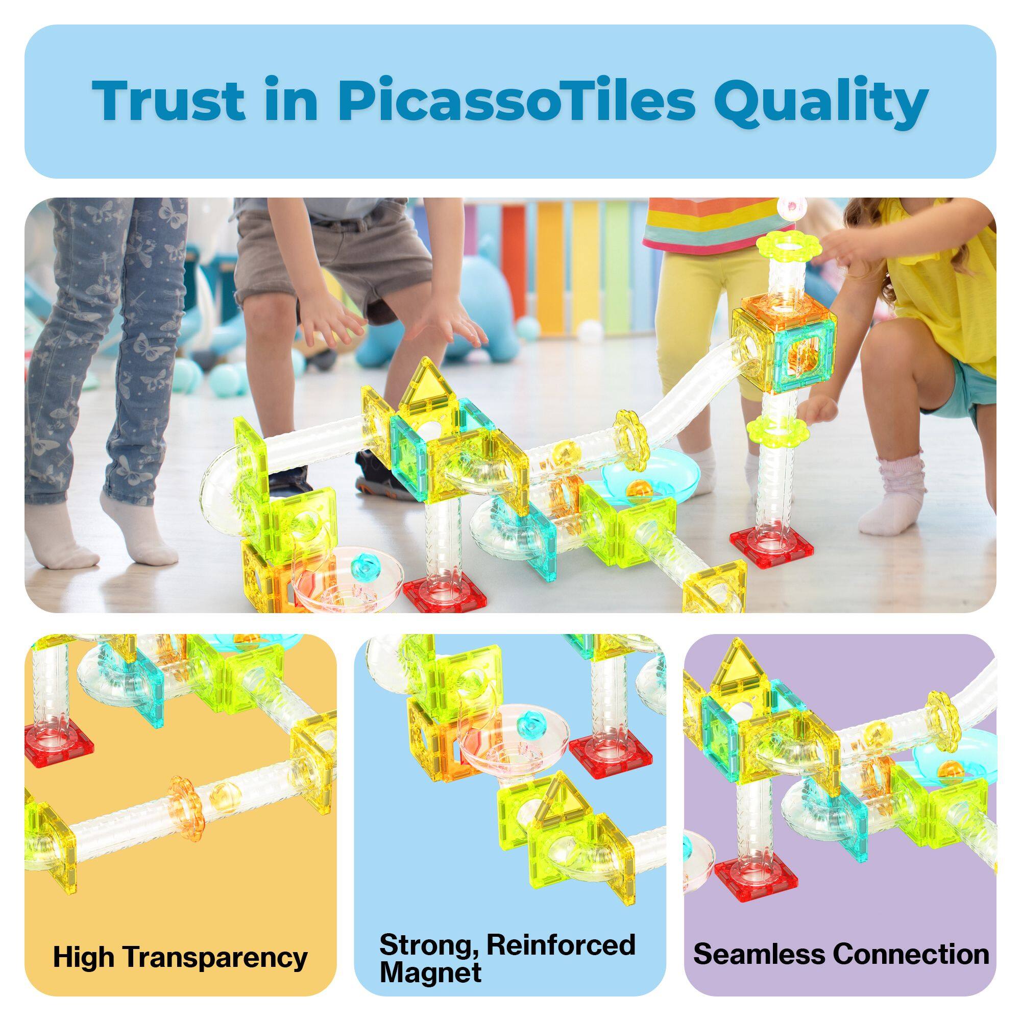 Trust in PicassoTiles Quality

High Transparency
Strong, Reinforced
Seamless Connection
Magnet