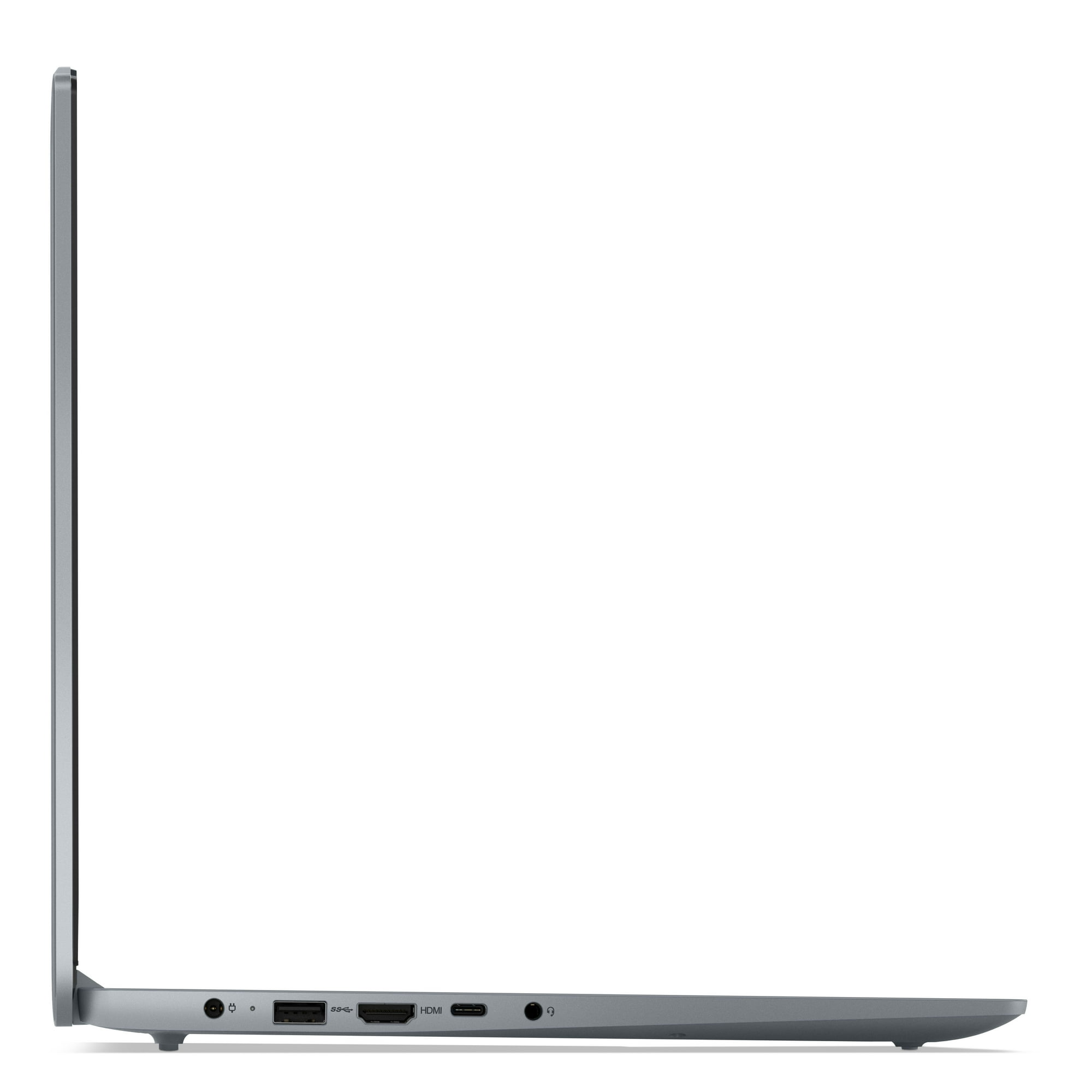 Left. Lenovo - LENOVO IdeaPad Slim 3i: 15.6" FHD Display, Intel N100, 4GB|128GB , W11, Arctic Grey - Gray.