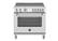 Front. Bertazzoni - 36" Master Series range - Electric oven - 5 induction zones - Stainless Steel.