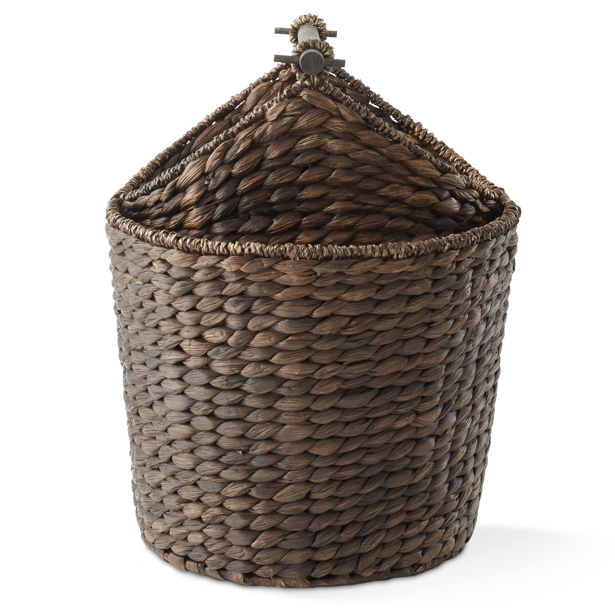 Alt View 6. Casafield - Toilet Paper Roll Holder Magazine Storage Basket - Wicker Bathroom Tissue Bin - Espresso.