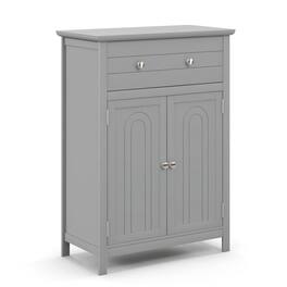 Kadyn - Wooden Bathroom Floor Cabinet with Drawer and Adjustable ShelfGray Bathroom Cabinets for Entryway Storage Home - Gray