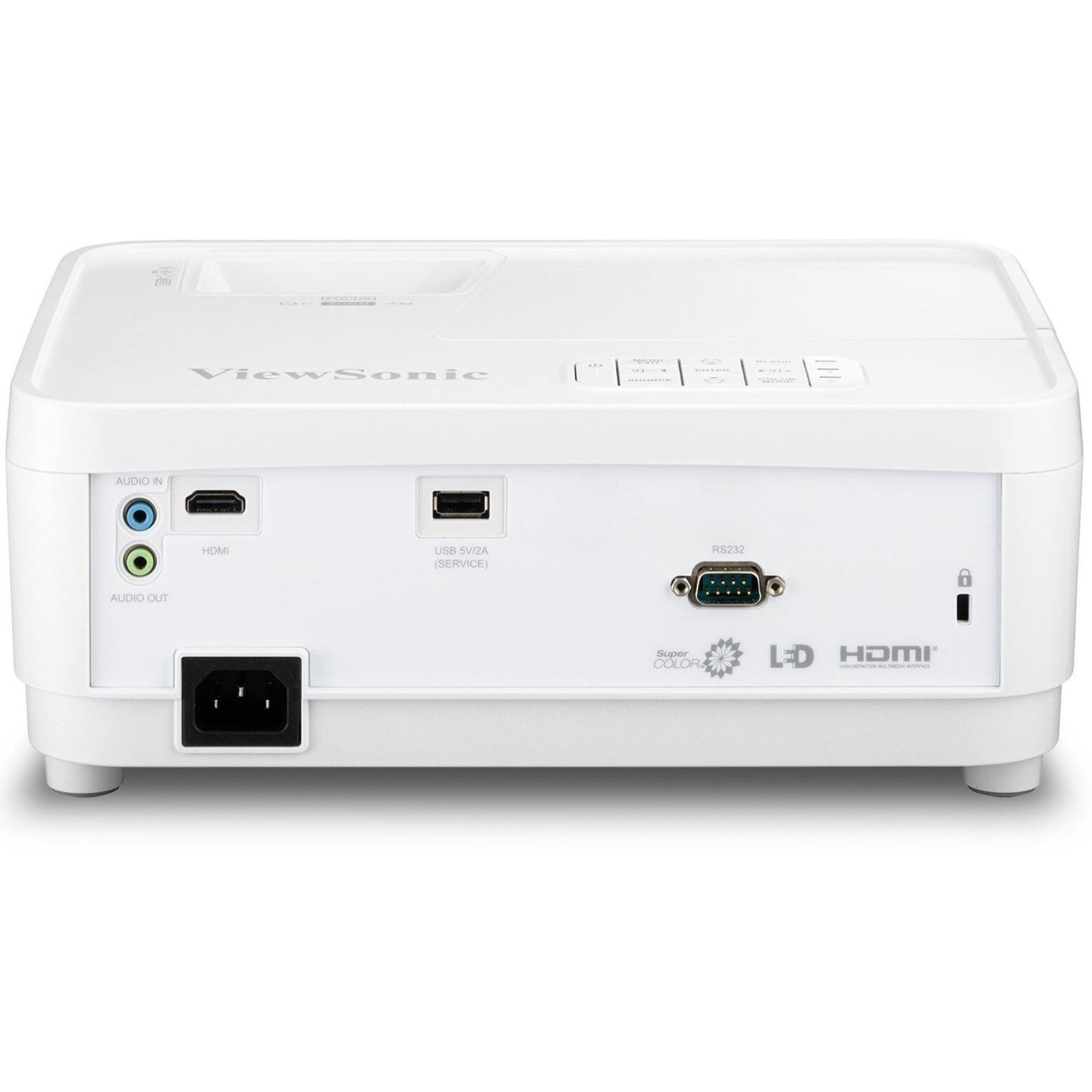Alt View 16. ViewSonic - LS510WH-2 3000 ANSI Lumens WXGA LED Business/Education Projector - White.