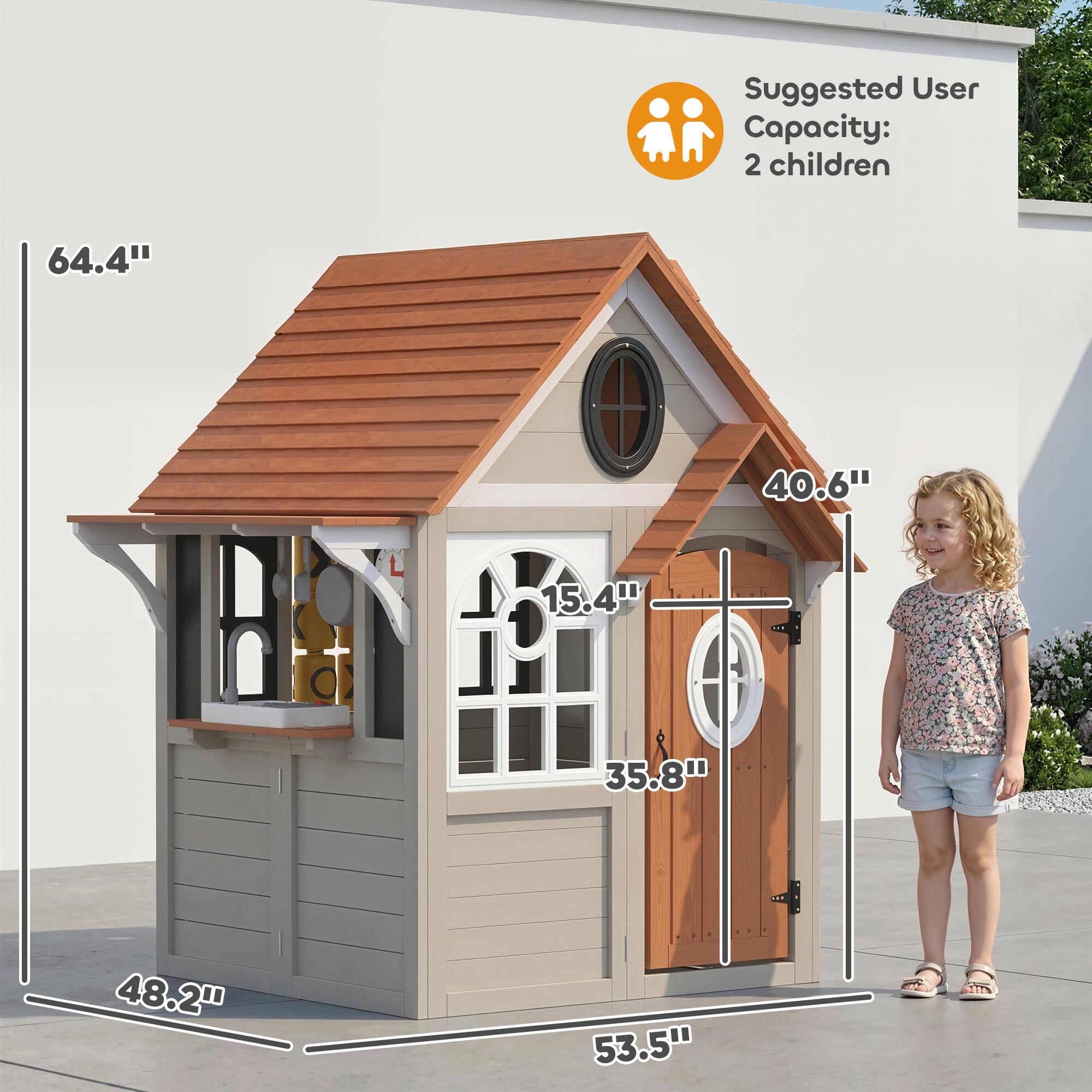 Suggested User Capacity: 2 children

64.4"  
40.6"  
15.4"  
35.8"  
48.2"  
53.5"