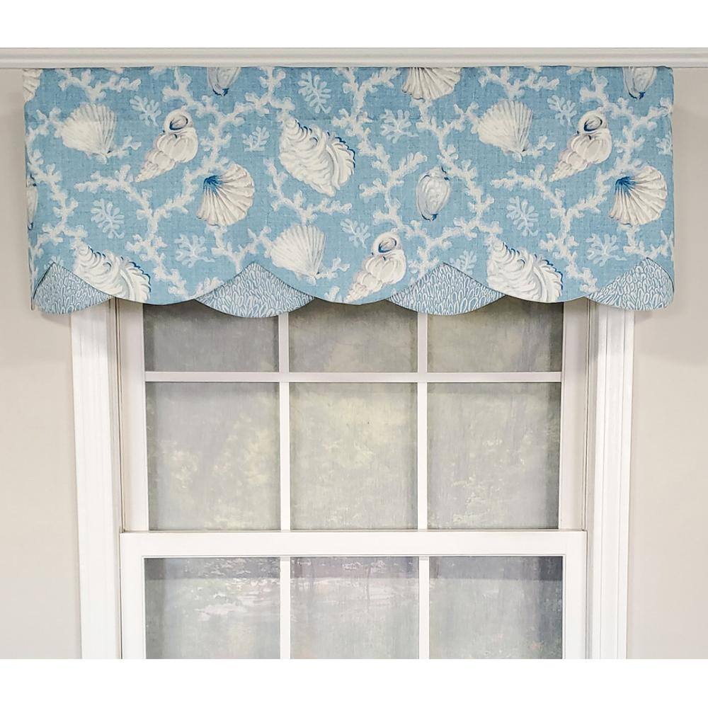 Angle. RLF Home - RLF Home Luxurious Modern Design Classic Windamar Petticoat Style Window Valance 50" x 15" Mediterranean - Mediterranean.