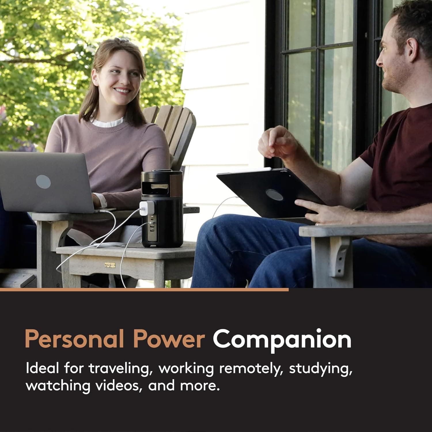 Personal Power Companion
Ideal for traveling, working remotely, studying, watching videos, and more.