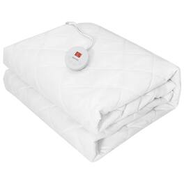 Costway - Heated Electric Mattress Pad Twin Size with 10 Heating Levels Auto Shut Off - White