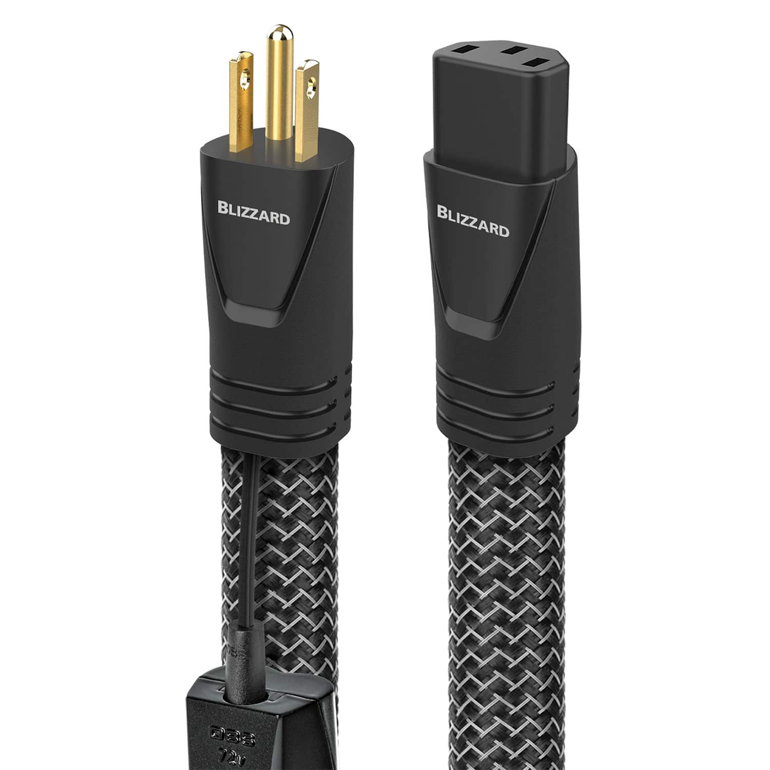 AudioQuest - Blizzard 14.8' Power Cable with C13 to 3-Prong Wall Plug Connectors - Black