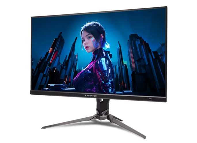 Left. Acer - Predator XB273K V5 27" UHD Gaming Monitor – 144Hz, G-SYNC Compatible, HDR400, DisplayHDR - Black.