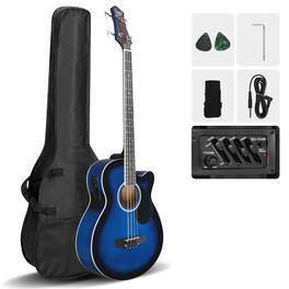 Winado - EQ Electric Acoustic Bass Guitar Rosewood for School Beginner