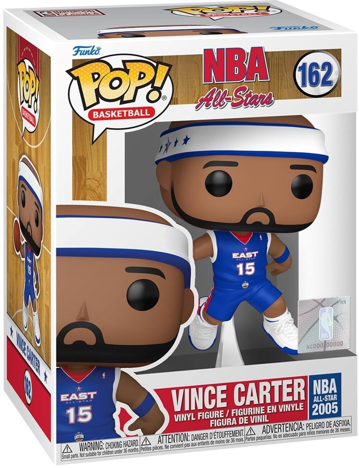 NBA 162 M POP! All-Stars BASKETBALL EAST 15

Vince Carter NBA East All-Star 2005

FIGURINE EN VINYLE

FIGURE / VINYL DE VINIL FIGURA

PELIGRO DE ASFIXIA. D'TOUFFEMENT. ADVERTENCIA: para niños menores de 36 meses.

DANGER pequeas. No es adecuado

HAZARD. ATTENTION: aLx enfants de moins de 36 mois.

WARNING: CHOKING Petites pices. Ne convient pas

children under 36 months. Not suitable for Smal parts