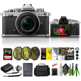 Nikon - Zfc Mirrorless Camera with 16-50mm Lens (1675) + 64GB Memory Card + More - Silver