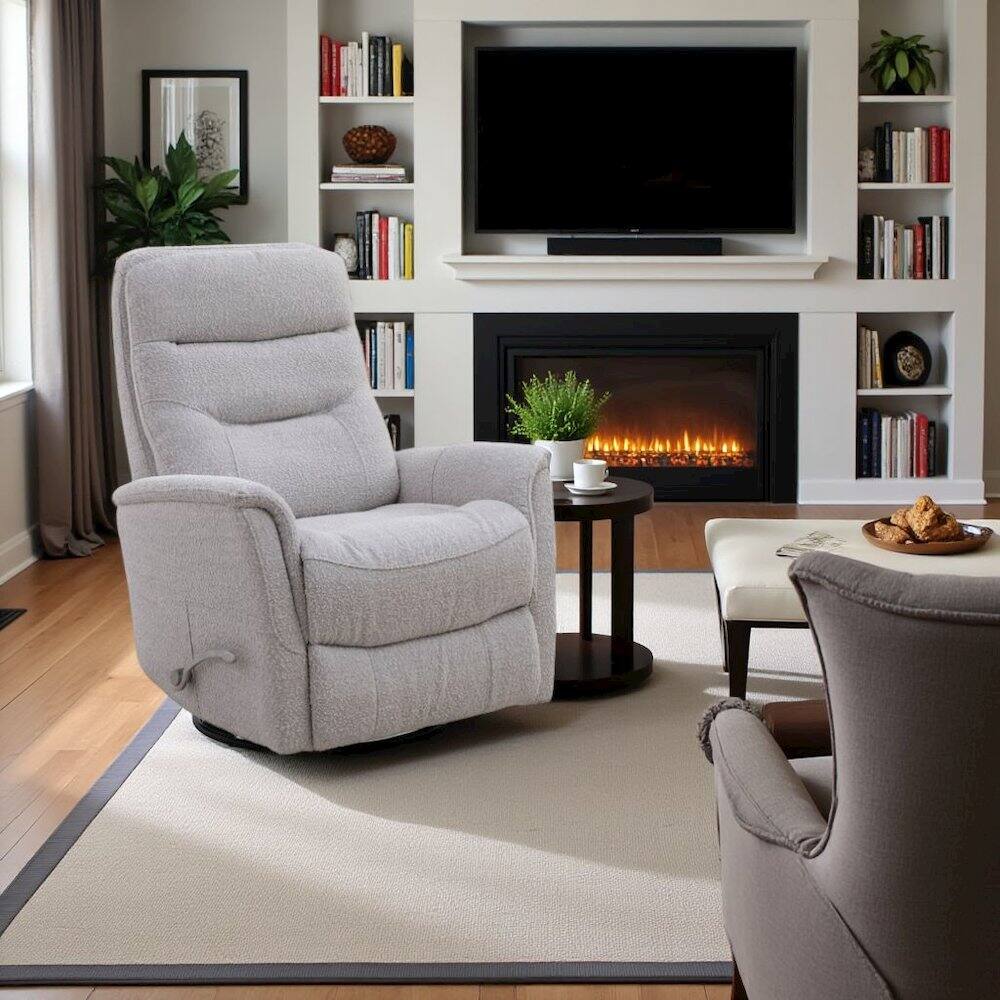 Alt View 1. Starlight Canyon Home - Bloke Cotton Recliner Nursery Glider – Elegant Boucle Chairs for Comfort - Beige.