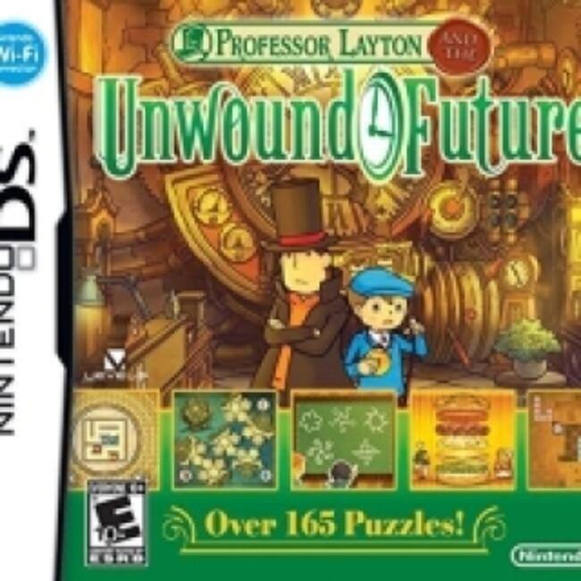 PROFESSOR LAYTON AND THE UNWOUND FUTURE  
NINTENDO DS  
Over 165 Puzzles!  
Nintendo - E10+ (Everyone 10+)
