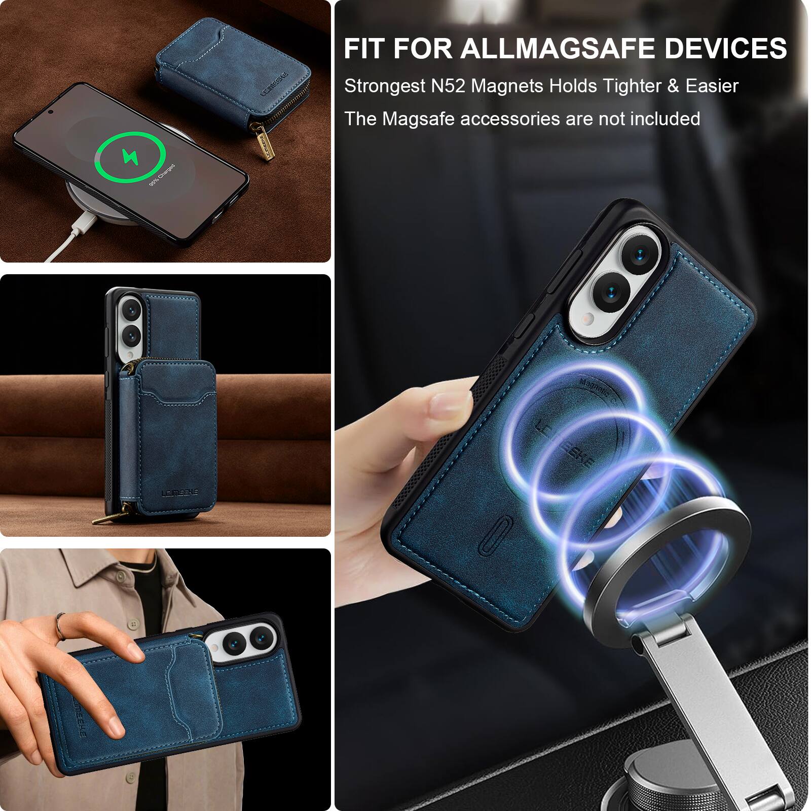 FIT FOR ALLMAGSAFE DEVICES  
Strongest N52 Magnets Holds Tighter & Easier  
The Magsafe accessories are not included