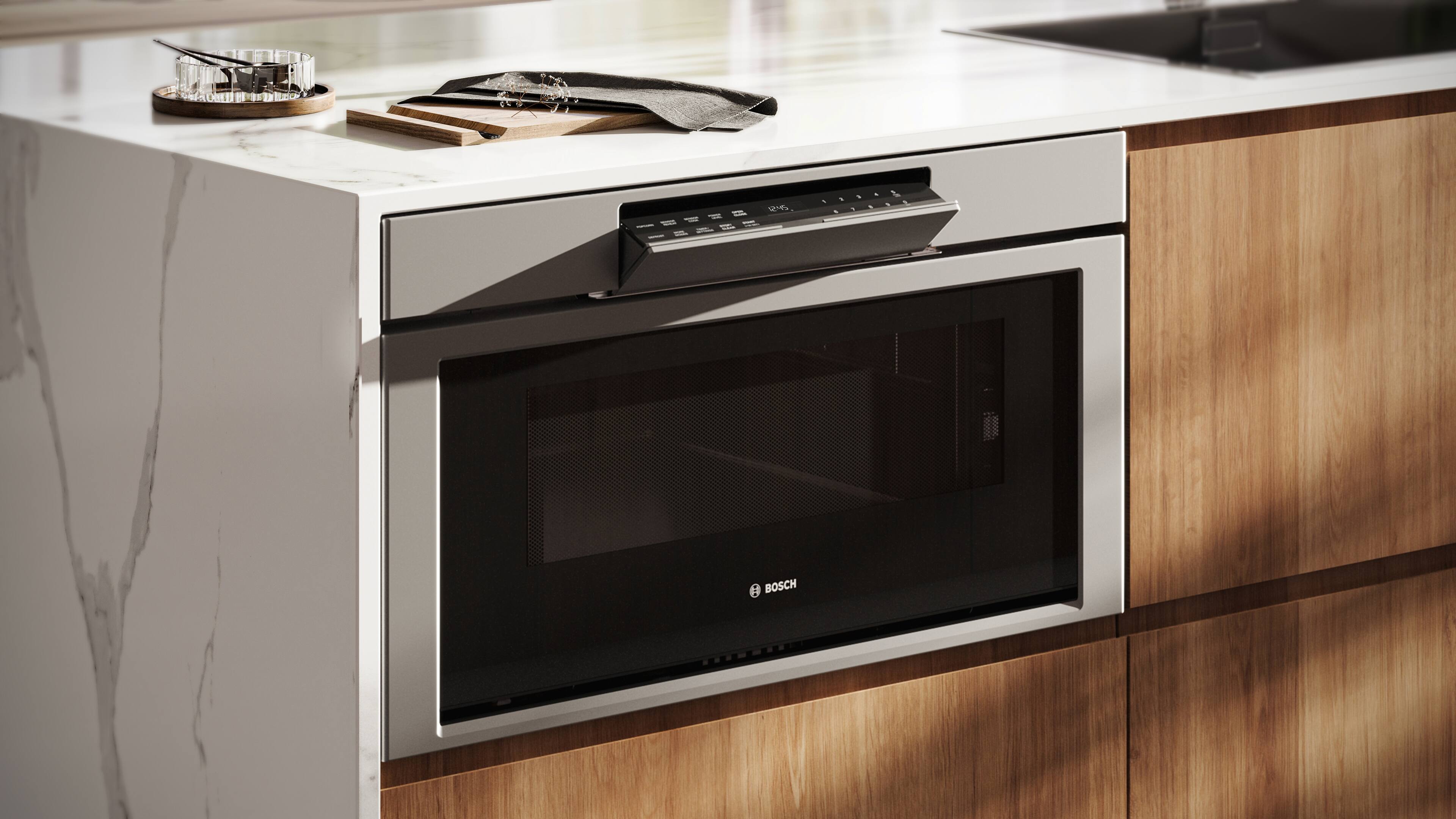 Alt View 13. Bosch - 800 Series 1.2 Cu. Ft. Built-In Drawer Smart Microwave with Sensor Cooking - Stainless Steel.