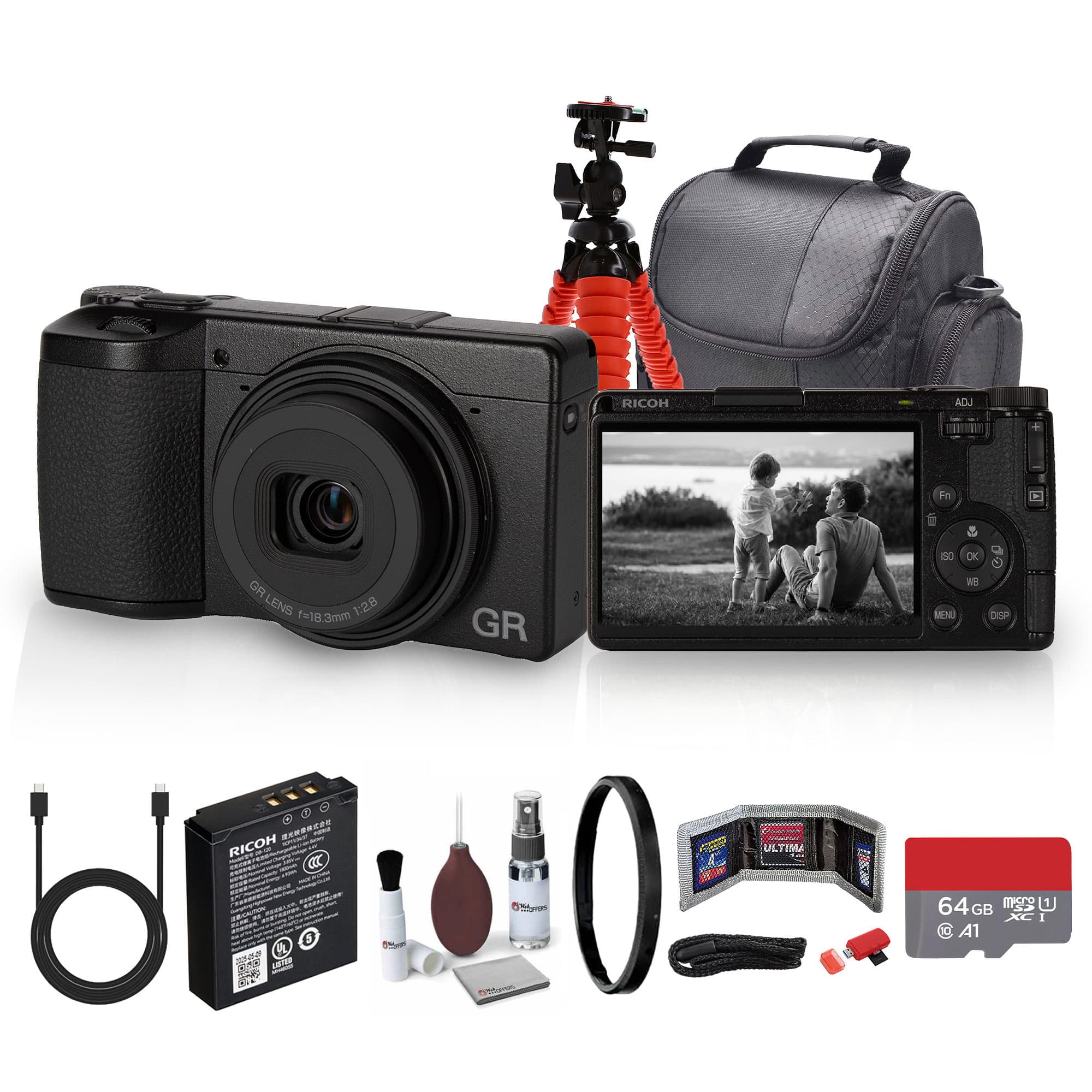 Bundle Ricoh GR IV Digital Camera | Pocket Camera with fast AF f2