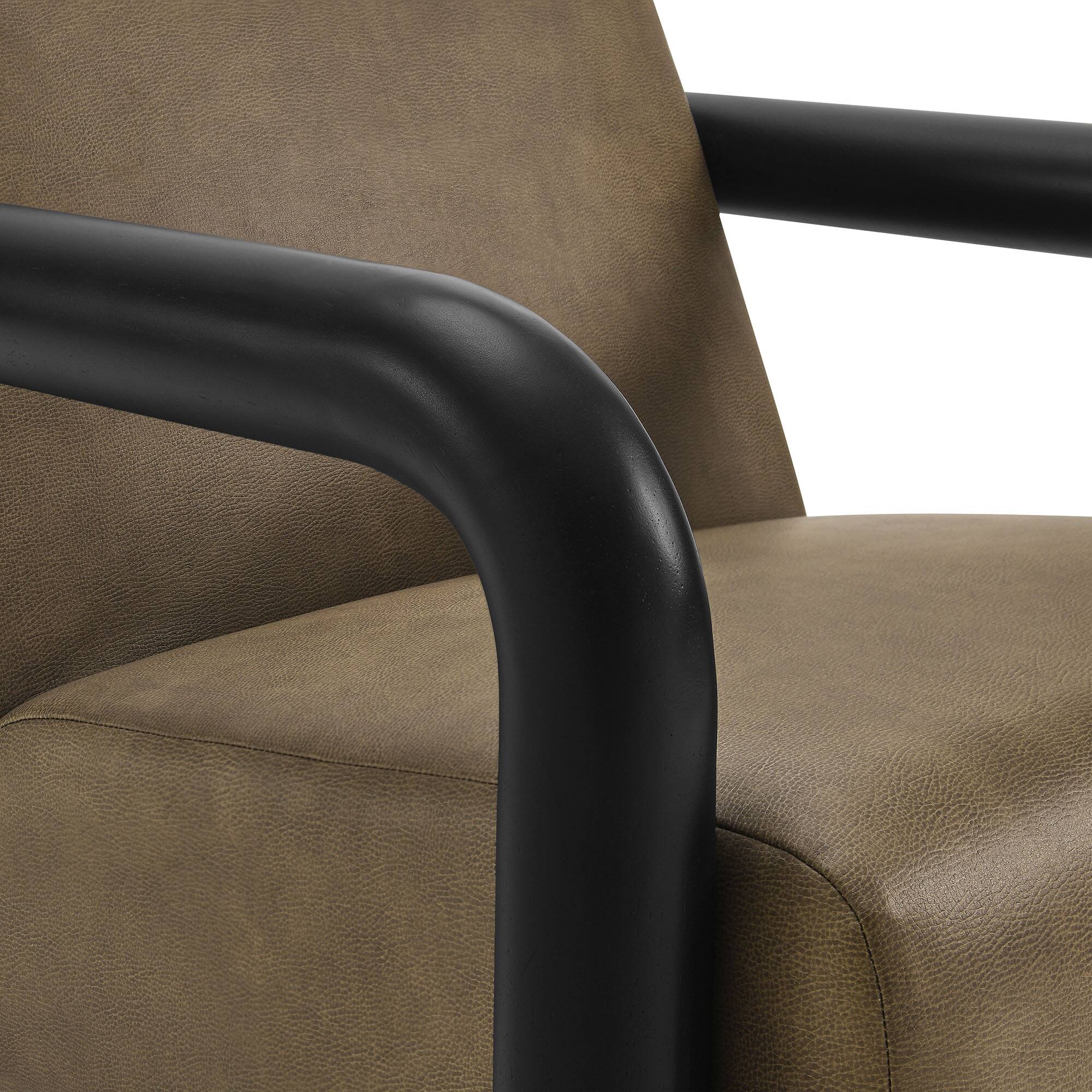 Alt View 5. Modway - Sereno Vegan Leather Accent Chair by Modway - Mushroom Black.