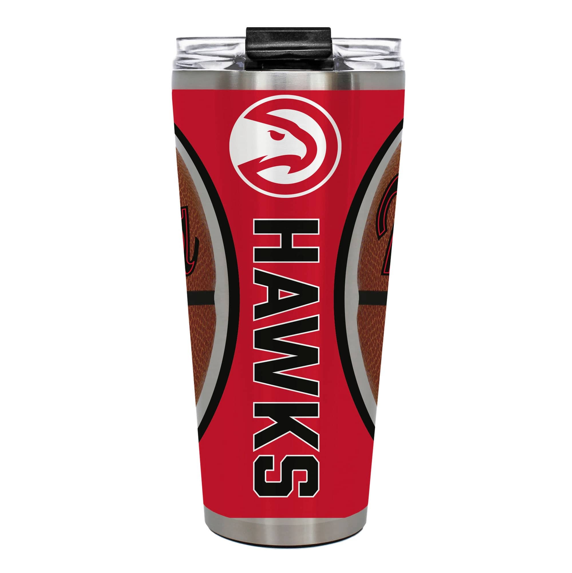 Great American Products - Atlanta Hawks 32oz. Big Slim Game Ball Travel Tumbler - Brown