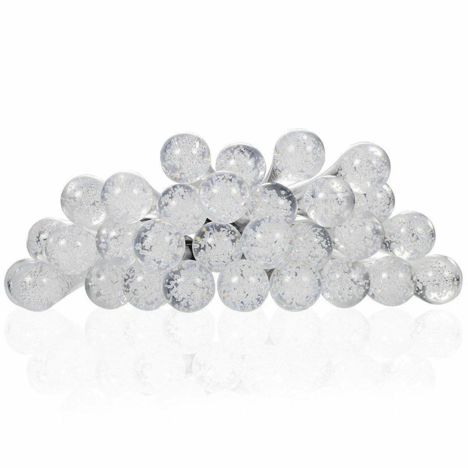 Angle. Home Collection - Cold White Outdoor Solar Powered 30 LED String Lights – Waterproof Garden, Patio, Yard & Party Decoration Lamp.