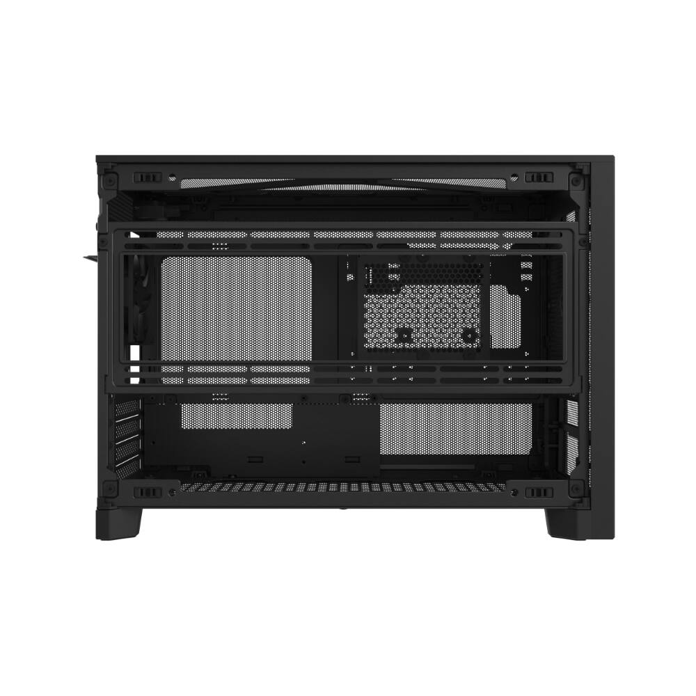 Alt View 10. Montech - TEN 22.7L Micro ATX PC Case, High Airflow Modular Mesh Chassis for Air, Liquid, or SFF Builds, 360mm Radiator Support - Black.