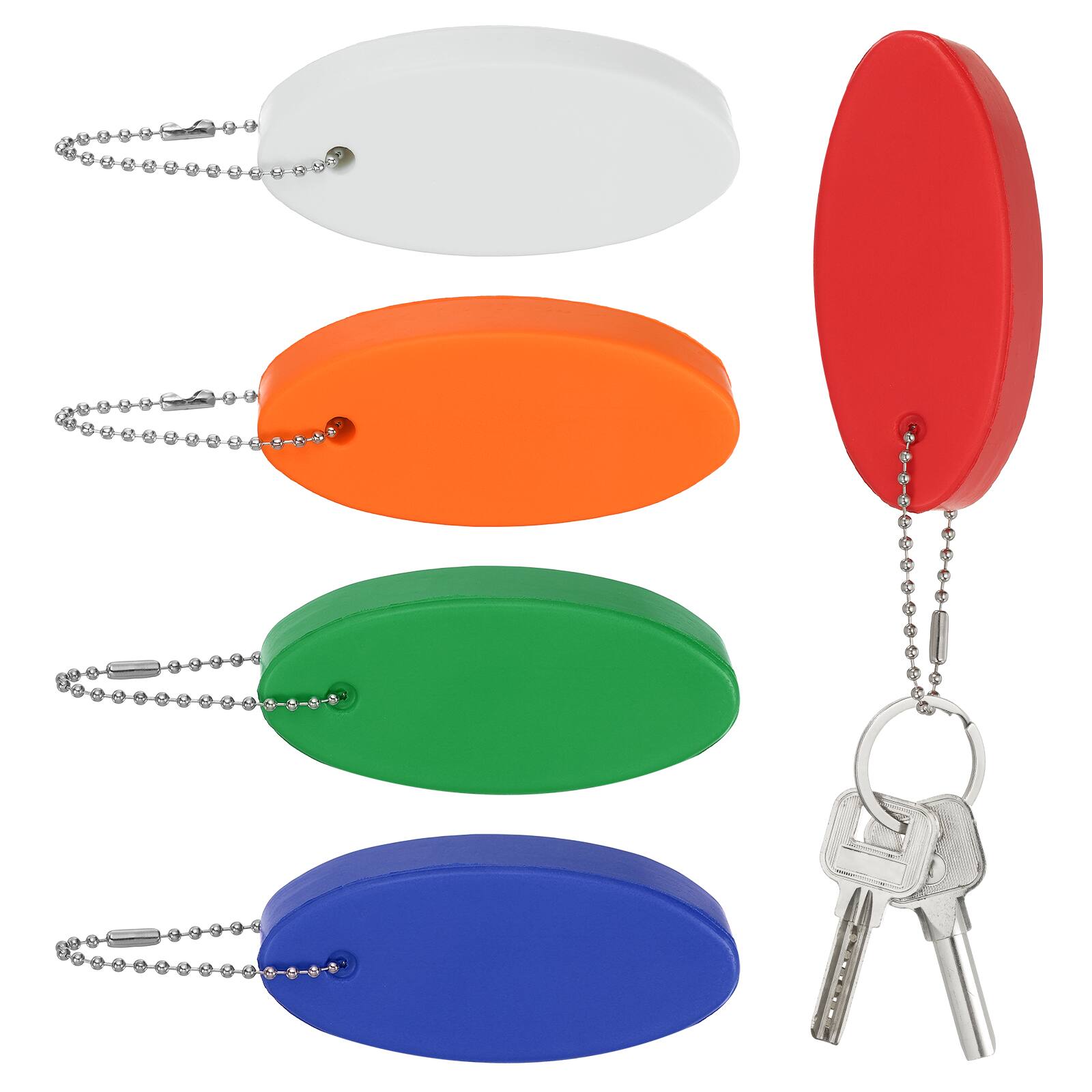 Unique Bargains - Floating Keychain, Bright Color Key Float Keyring Holder Waterproof, 5pcs - Fits Boating/Fishing/Swimming/Water Sports - Orange and 4 Colors price history on PriceWatchPro
