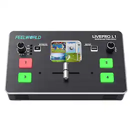 FeelWorld - LIVEPRO L1 Multi-Format Video Mixer Switcher with 4x HDMI Inputs & USB Streaming