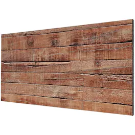 Homcom - 3D Faux Wood Wall Panels - Coffee