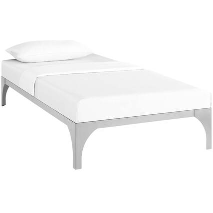 Front. Modway - Ollie Twin Bed Frame - Silver.
