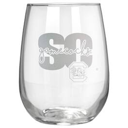 Great American Products - South Carolina Gamecocks Etched 17oz. City Stemless Wine Glass - Multicolor