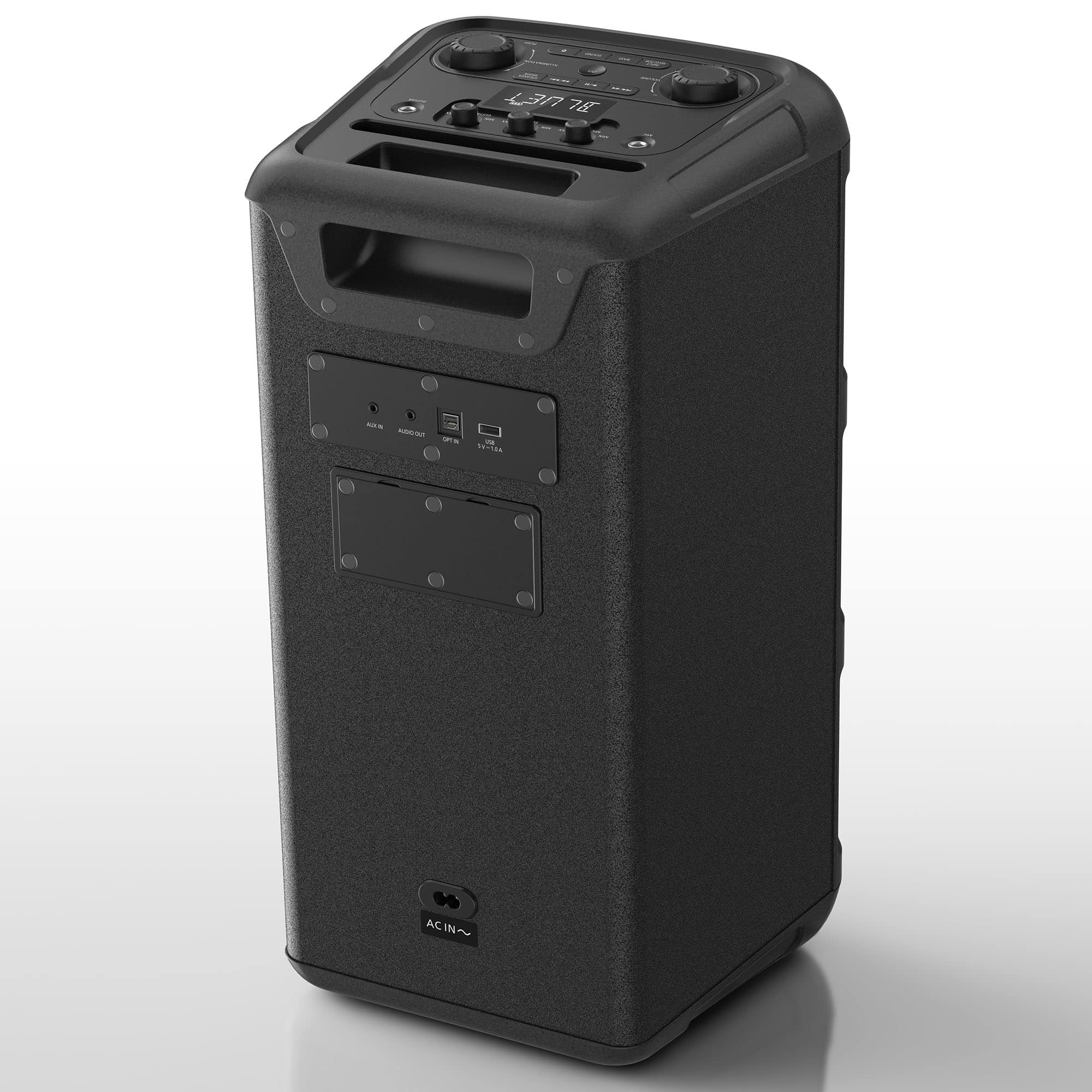 Alt View 12. Panasonic - SC-BMAX10 Portable Bluetooth Wireless Party Speaker with Double Speaker and Vibrant Light Display, 150W - BLACK.