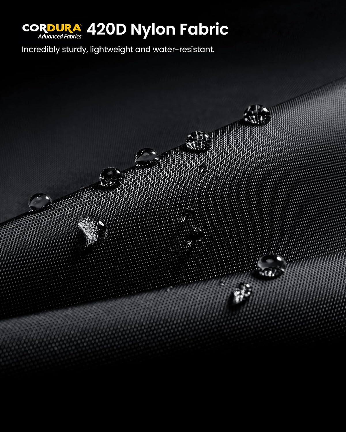 CORDURA 420D Nylon Fabric  
Advanced Fabrics  
Incredibly sturdy, lightweight and water-resistant.