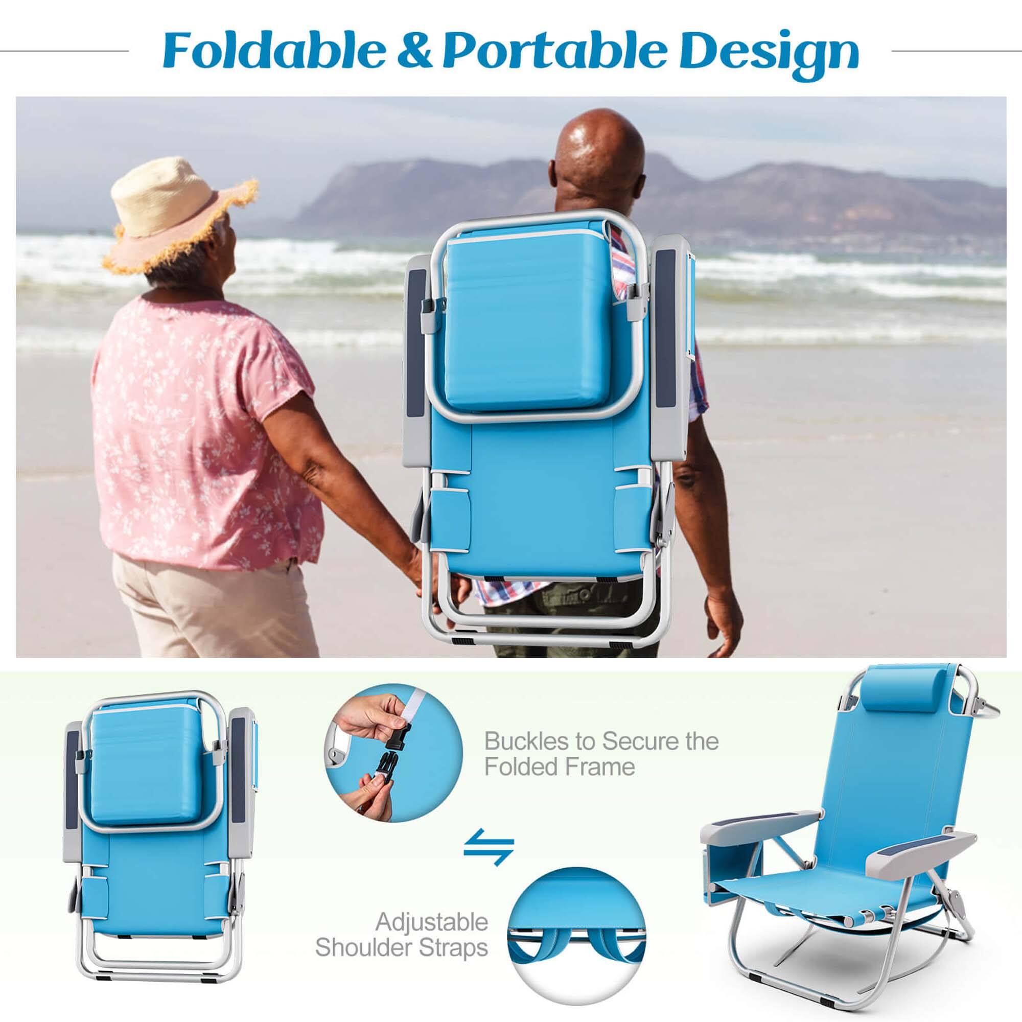 Foldable & Portable Design, Buckles to Secure the Folded Frame, Adjustable Shoulder Straps
