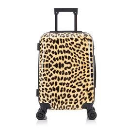 InUSA - Prints lightweight hardside Spinner Luggage 20" carry-on - CHEETAH