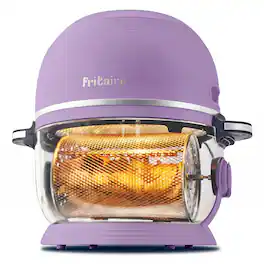 Fritaire - Non-Toxic Air Fryer - Glass Air Fryer, 5qt, Teflon-Free, PFOA- Free, w/ Accessories - Rotisserie and Tumbling Basket - Lavender