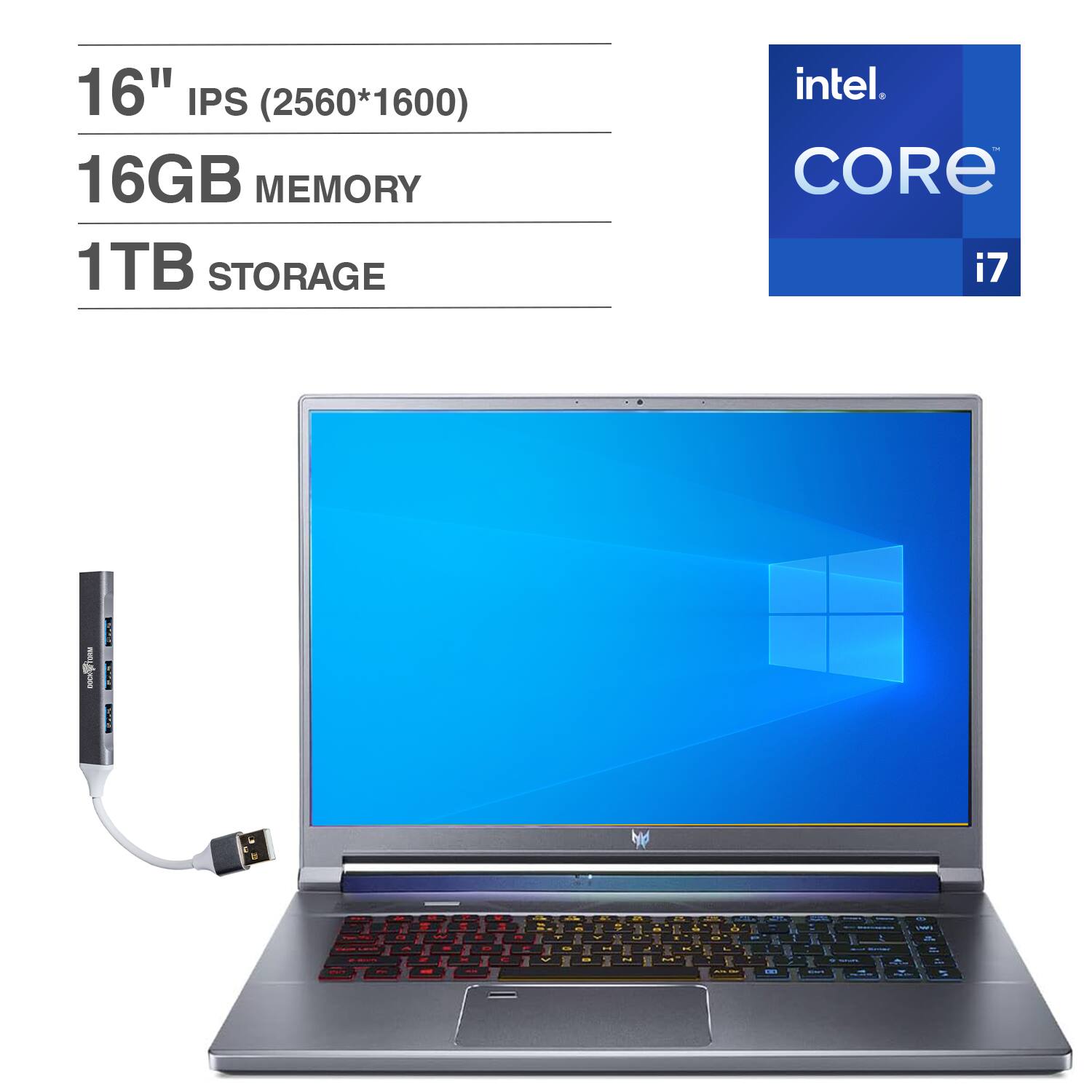 16" IPS (2560*1600)  
16GB MEMORY  
1TB STORAGE  
intel CORE i7